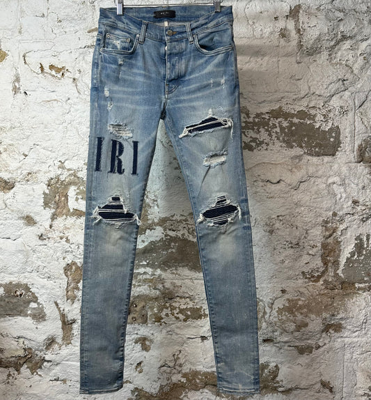 Amiri MX1 Denim Spell Blue Denim Jeans Sz 29