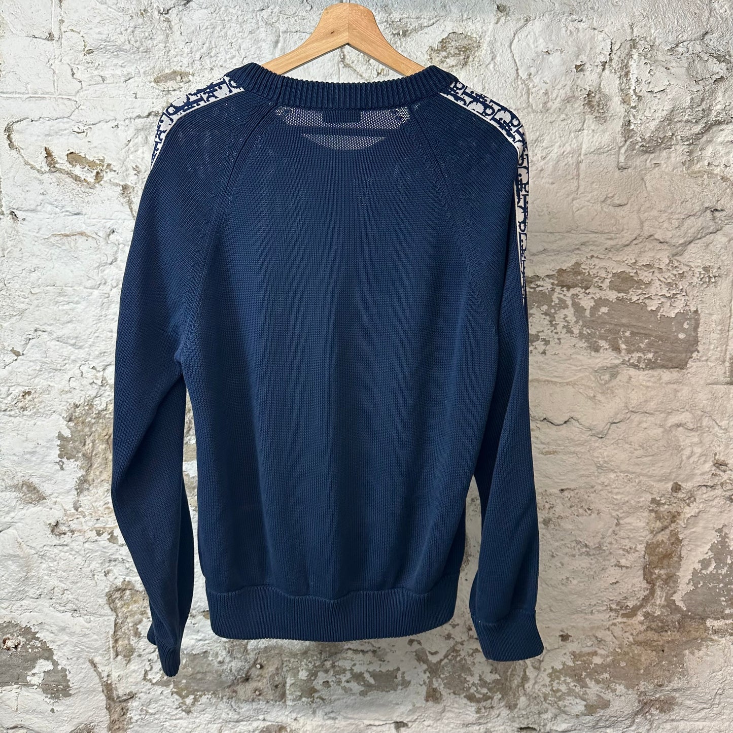 Dior Sleeve Monogram Navy Sweater Sz M