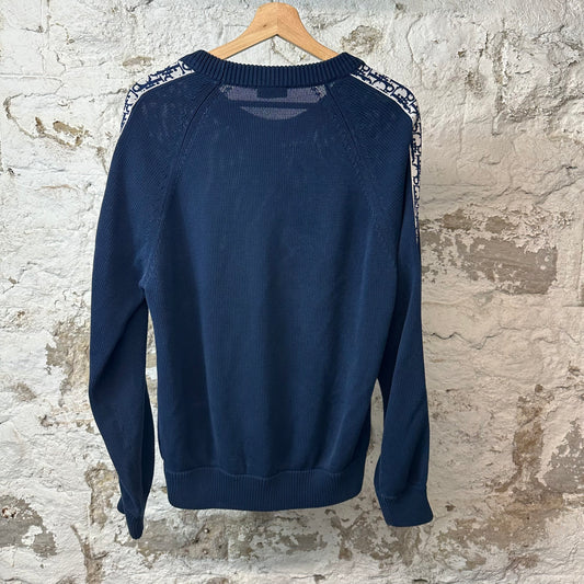 Dior Sleeve Monogram Navy Sweater Sz M