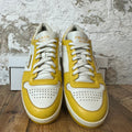 Prada Downtown Leather Yellow White Sneaker Sz 10