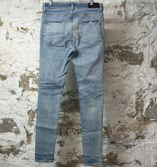 Amiri MX1 Black Playboy Blue Denim Jeans Sz 33