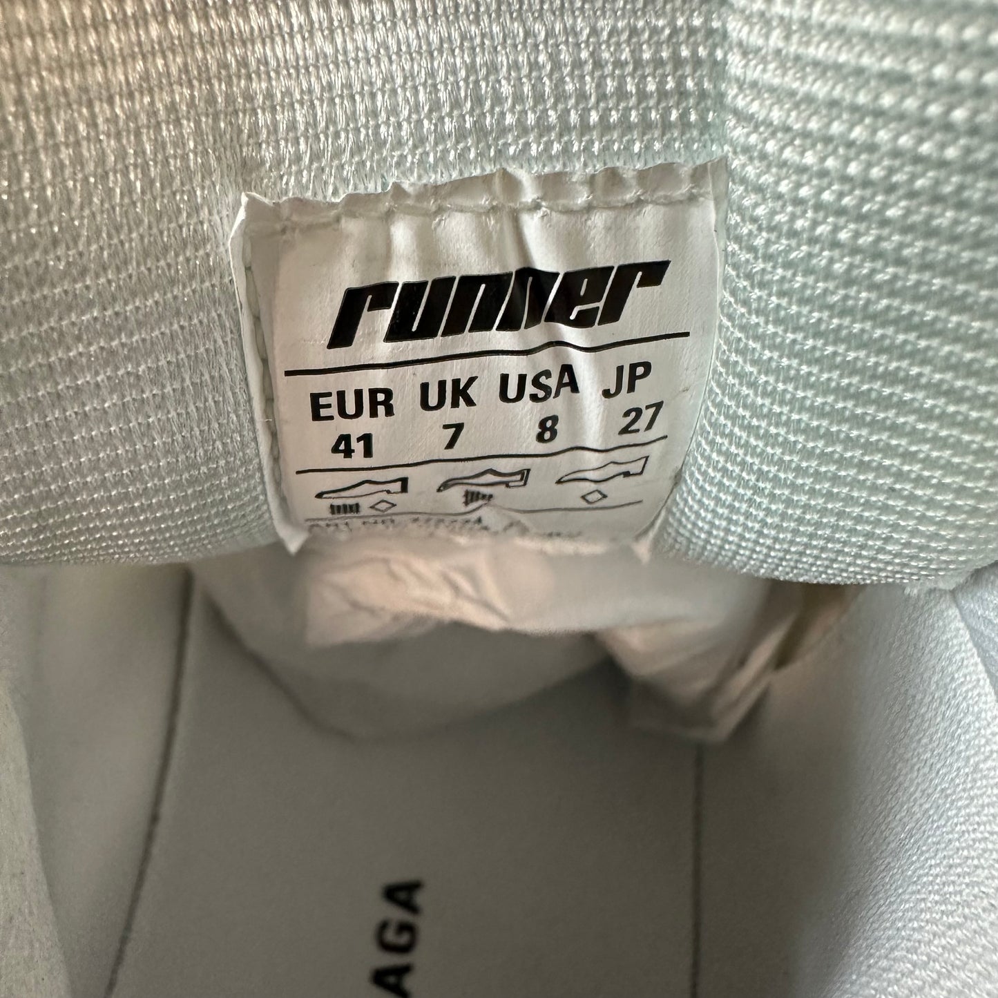 Balenciaga Runner Black White Gradient Sneaker Sz 8 (41) DS