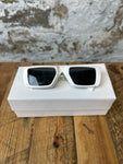 Prada White 3D Runway Sunglasses W/ Box