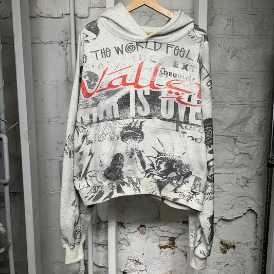 Vale Forever Mural Grey Hoodie Sz M