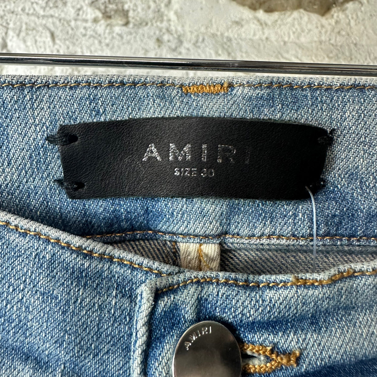 Amiri MX2 Blue Patch Blue Denim Jeans Sz 30