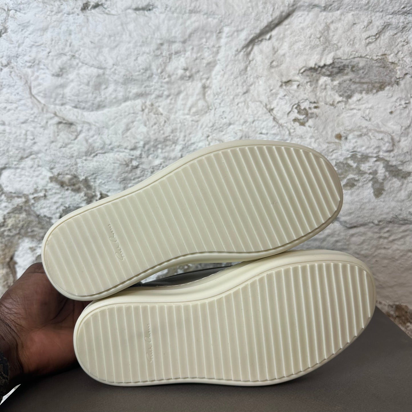 Rick Owens Vintage Pearl Milk Low Top Sneaker