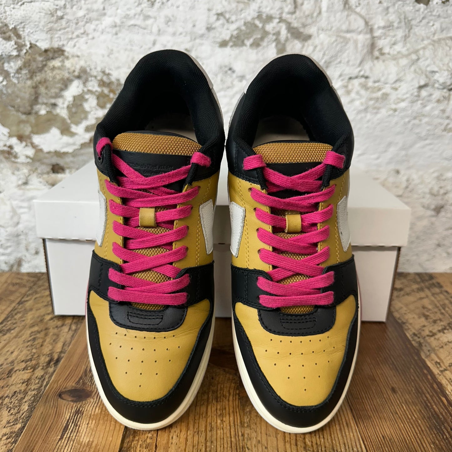 Off White Out Of Office Mustard Gray Sneaker Sz 7 (40) No Box