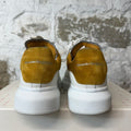 Alexander McQueen Mineral Yellow Tab White Sneaker Sz 7 (40)