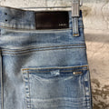 Amiri MX1 Blue Paisley Blue Denim Jeans Sz 29