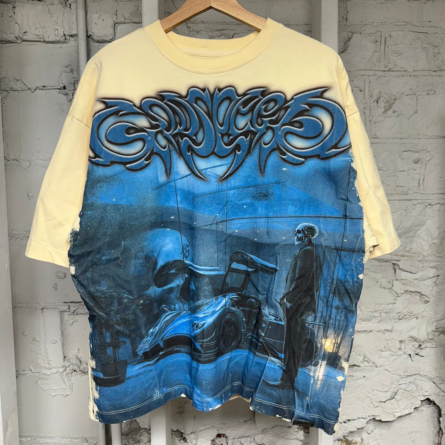 Godspeed Showroom Miami Superrun Cream T-Shirt Sz S