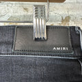 Amiri MX1 Grey Art Patch Black Denim Jeans Sz 32
