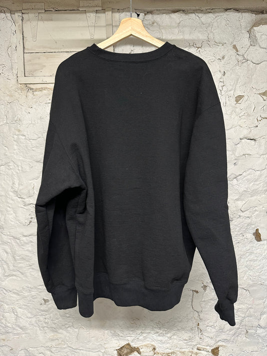 Supreme Red Box Logo Black Crewneck Sz XL