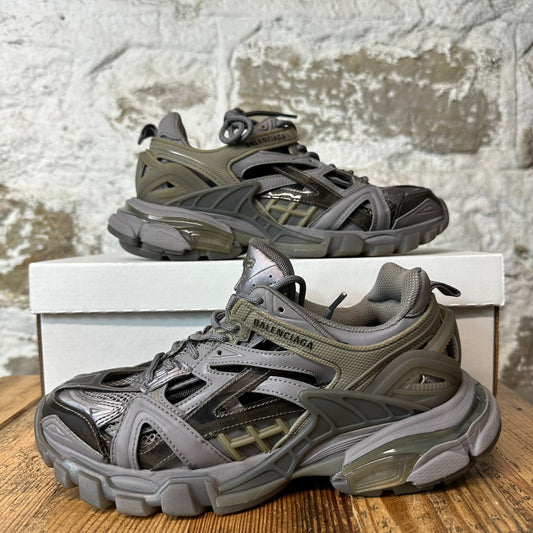 Balenciaga Track 2 Olive Green Grey Sneaker Sz 6 (38)