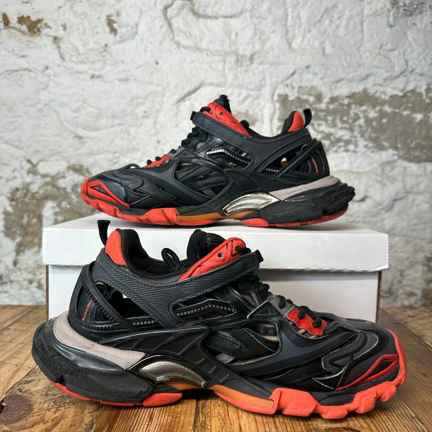 Balenciaga Track 2 Black Red Sneaker Sz 10 (43)