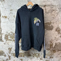 Rhude Palm Tree Checkered Navy Hoodie Sz L