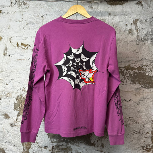Chrome Hearts Matty Boy Spider Web L/s Purple Sz S
