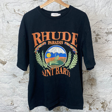 Rhude Saint Barts T-shirt Black Sz M
