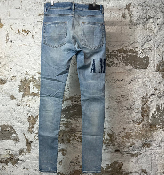 Amiri MX1 Denim Spell Blue Denim Jeans Sz 30