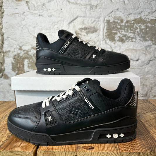Louis Vuitton Triple Black Trainer Sneaker Sz 11.5 (10LV)