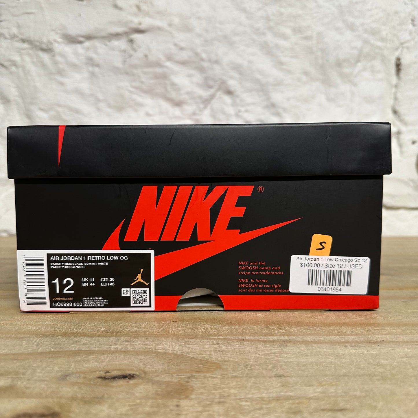 Air Jordan 1 Low Chicago Sz 12