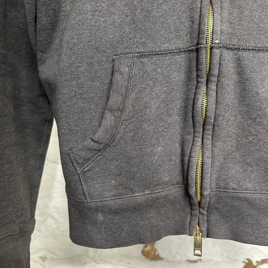 Burberry Dark Grey Zip-Up Hoodie Sz S