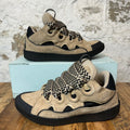 Lanvin Curb Black Brown Lace Brown Suede Sneaker Sz 12 (45)