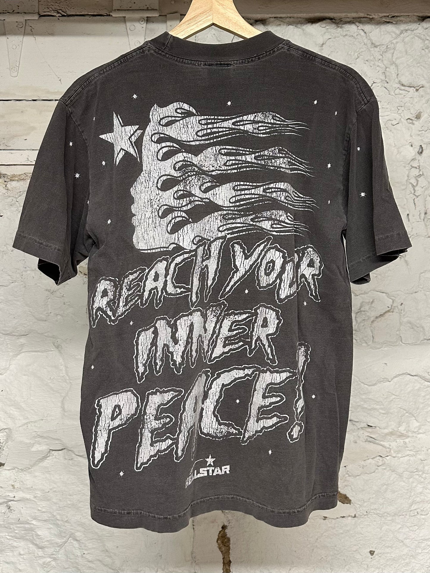 Hellstar Skeleton Grey T-Shirt Sz S