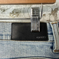 Amiri MX1 Crystal Patch Washed Blue Denim Jeans Sz 29