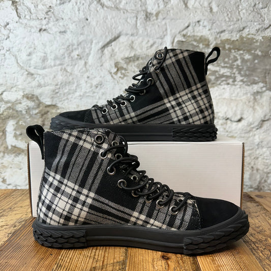 Giuseppe Zanotti Blabber Black Plaid Sneaker Sz 9.5 (42.5)