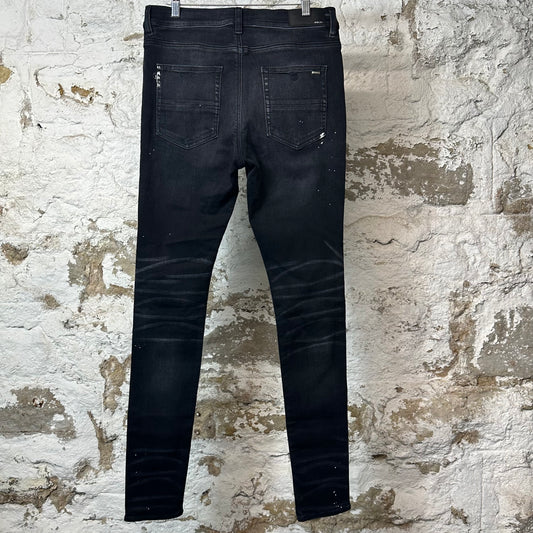 Amiri MX1 Brown Plaid Black Denim Jeans Sz 32