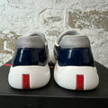 Prada Americas Cup Navy Patent Grey White Sneaker Sz 6 (38.5)