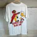 Bootleg Bart Simpson Clown White Tee Sz L