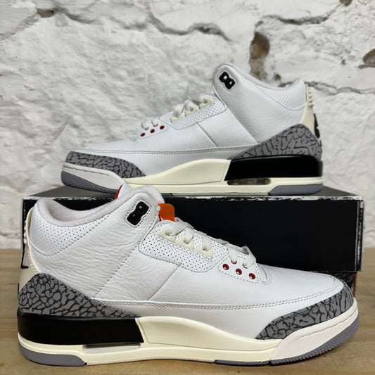 Air Jordan 3 White Cement Reimagined Sz 10.5 DS
