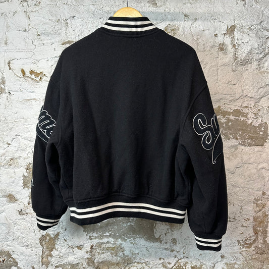 Supreme Veritas Black White Varsity Jacket Sz M