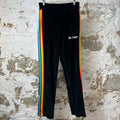 Palm Angels Rainbow Velour Track Pants Black Sz S