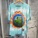 Cactus Jack Flame Earth T-shirt Blue Sz XL