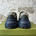 Gucci Rhyton Navy GG Monogram Beige Sneaker Sz 8.5