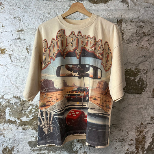 Godspeed On The Run Cream T-Shirt NEW