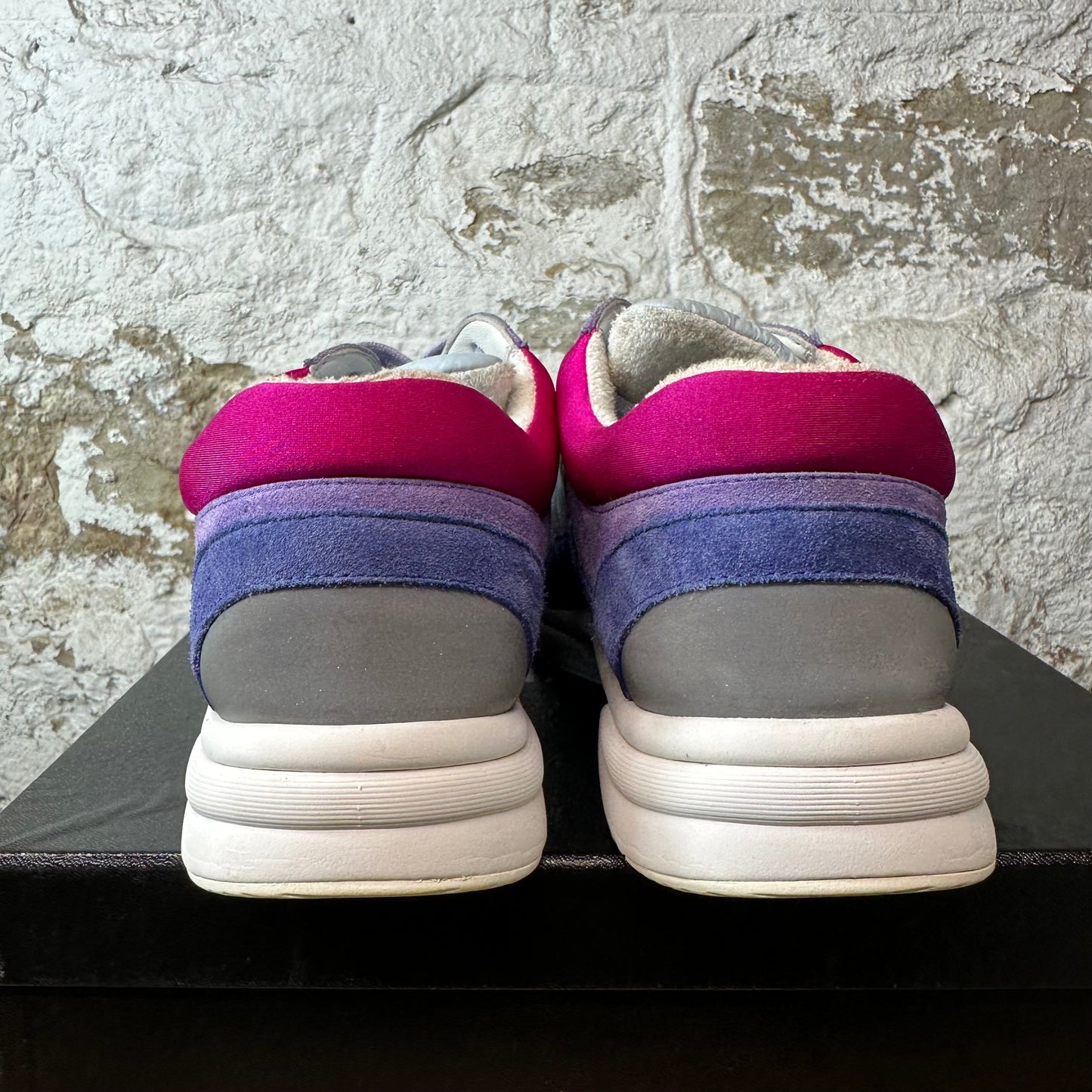 Chanel CC Multicolor Suede Trainer Sneaker Sz 7 (40)