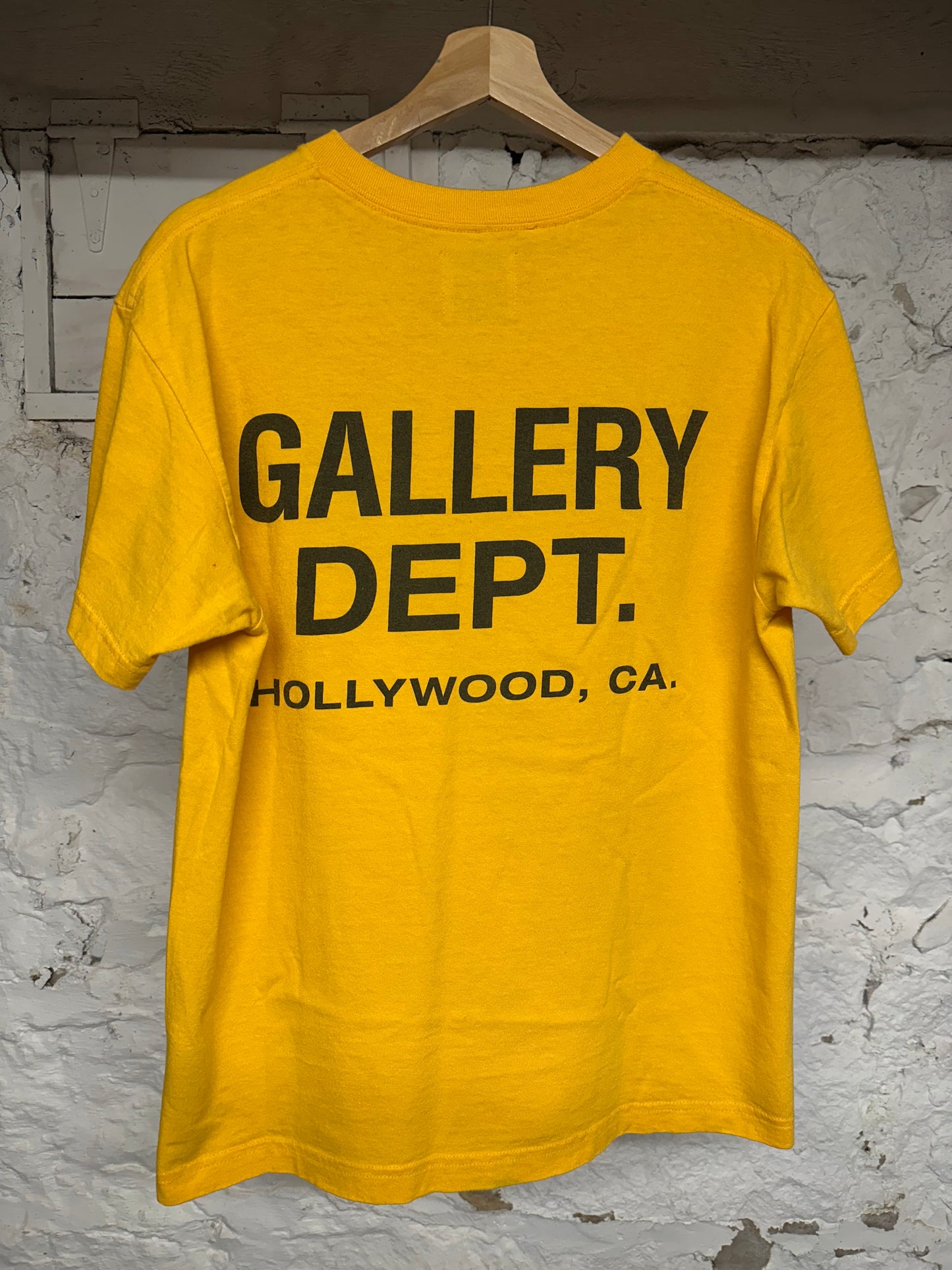 Gallery Dept Yellow Black T-Shirt Sz S