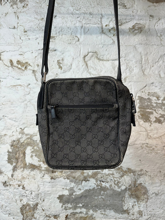 Gucci Grey GG Marmont Monogram Shoulder Bag