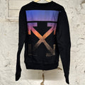 Off-White Gradient Logo Black Crewneck Sz M