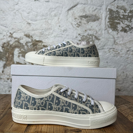 DIor Walk N Dior Chambray Monogram White Sneaker Sz 5 (37)