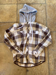 Number Nine Brown Hockey Flannel Sz M