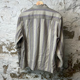 Supreme Purple Gray Striped Flannel Sz S