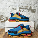 Balenciaga Triple S Blue Yellow Red Sz 10 (43)