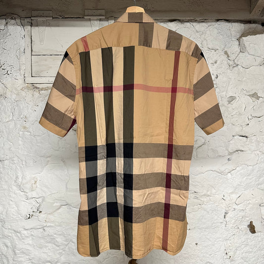 Burberry Plaid Button Up Shirt Sz L