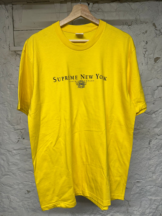 Supreme NY Yellow T-Shirt Sz L