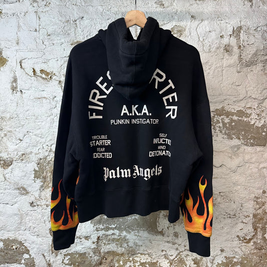 Palm Angels Firestarter Hoodie Black Sz XS