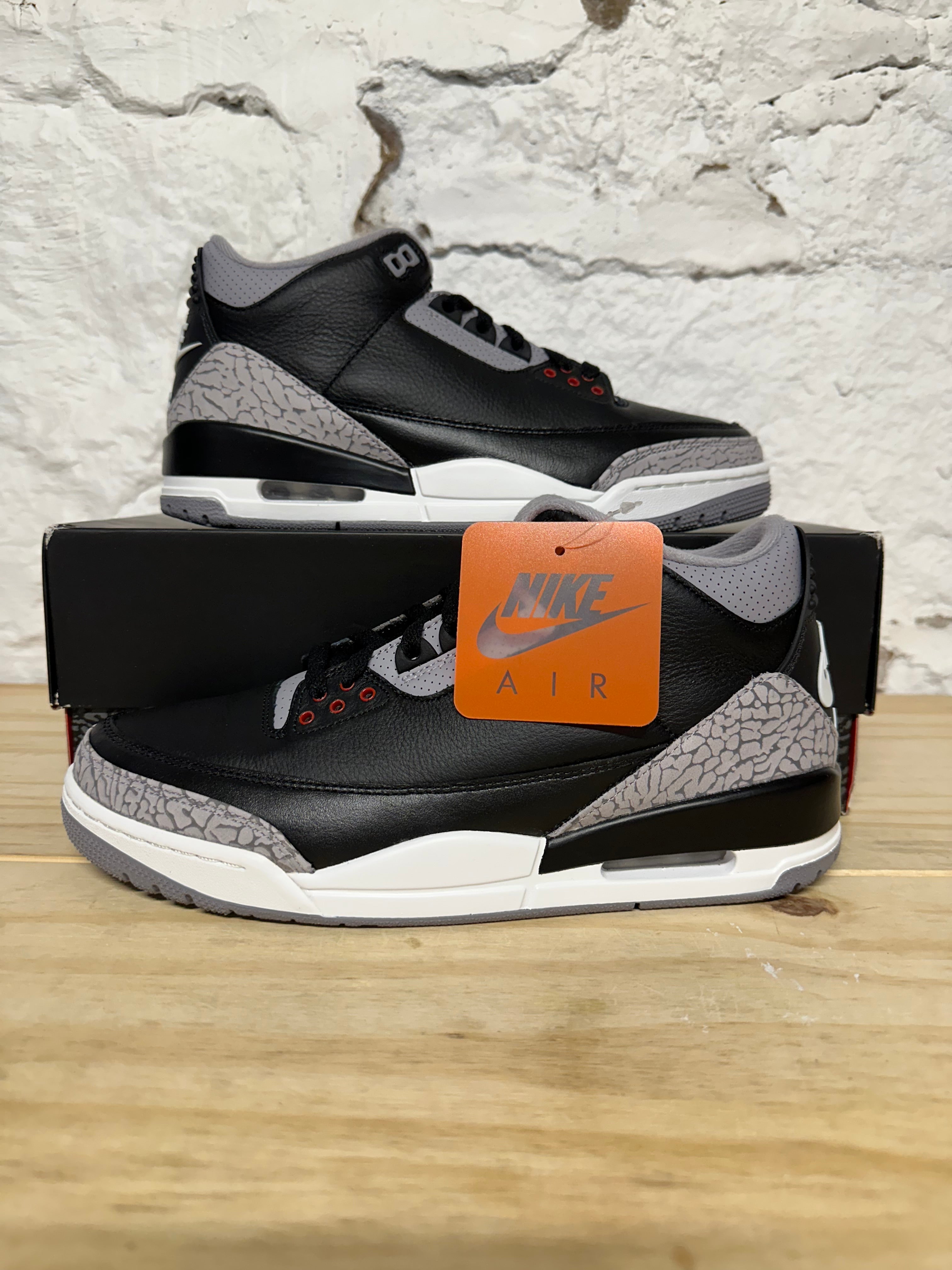 Air Jordan 3 Black Cement Sz 9 DS
